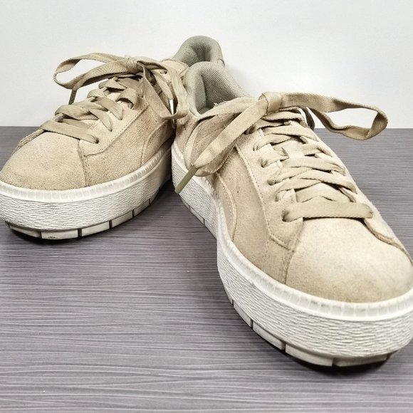 Puma Suede Platform Rugged W Creeper, Safari & Marshmallow, Womens Size 9 / 40 - Picture 4 of 10